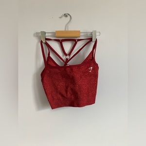 Gymshark Adapt Seamless Fleck - Leggings and Bra, Burgundy, Mediums